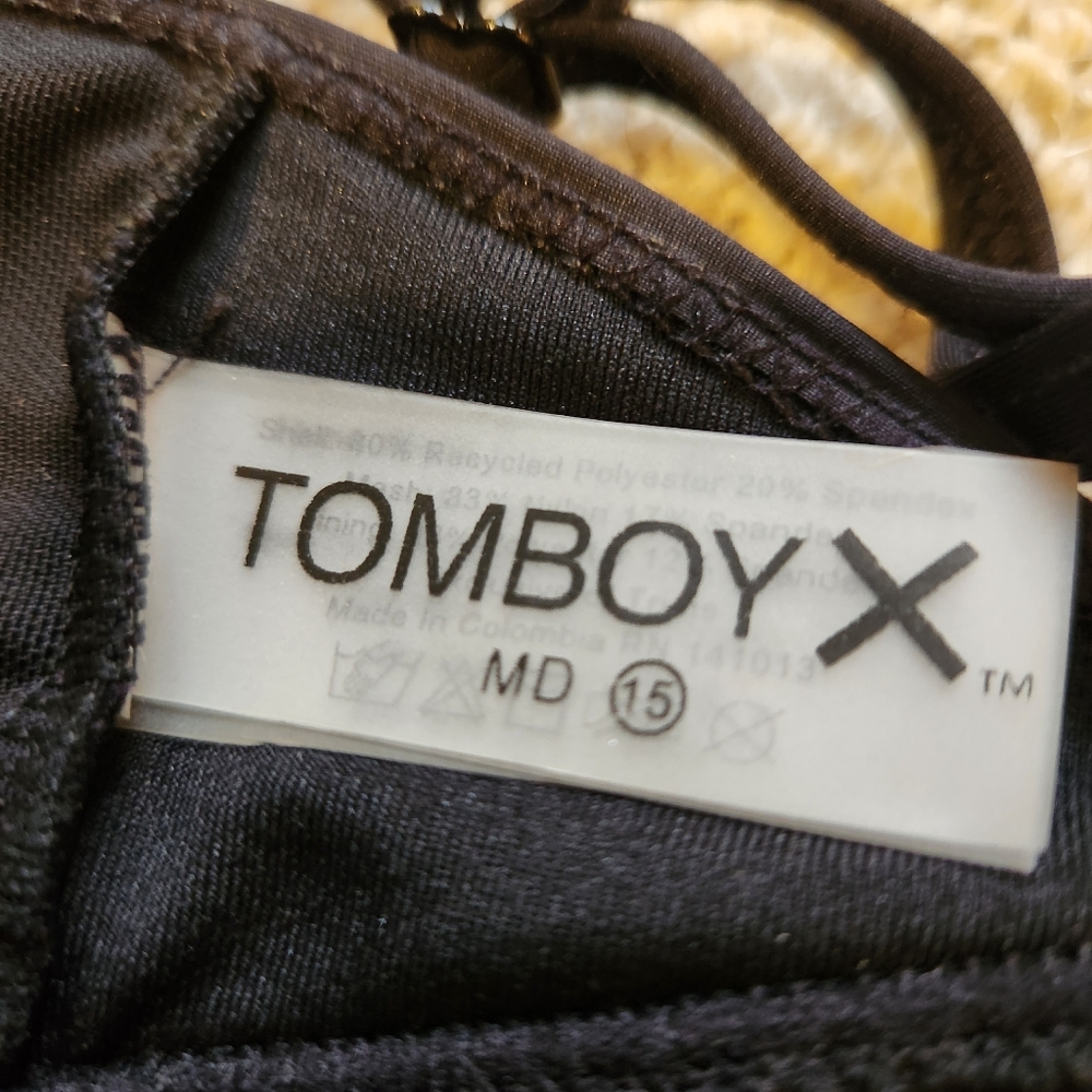 TomboyX Swim Triangle Top - Black - Medium - Picture 9 of 10